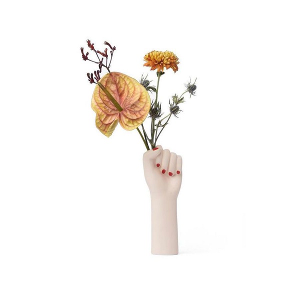 Vase main rose Girl power Doiy