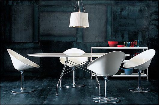 Table Glossy en acier chrom� by Antonio Citterio 1049�