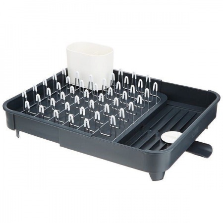 Joseph-Joseph-Extend-Expandable-Dish-Drying-Rack-and-Drainboard-Set,-Gray