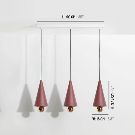 3 pendants suspension Cherry - Petite Friture 