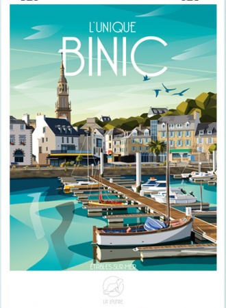 Affiche Binic - 59cm/42cm - La loutre