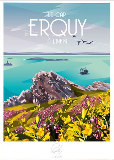 Affiche Erquy - 59cm/42cm - La Loutre