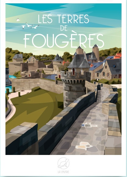 Affiche Foug�res - 59cm/42cm - La loutre