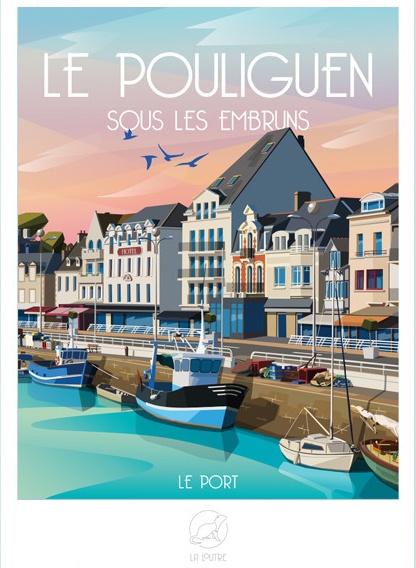 Affiche Le Pouliguen - 59cm/42cm - La loutre