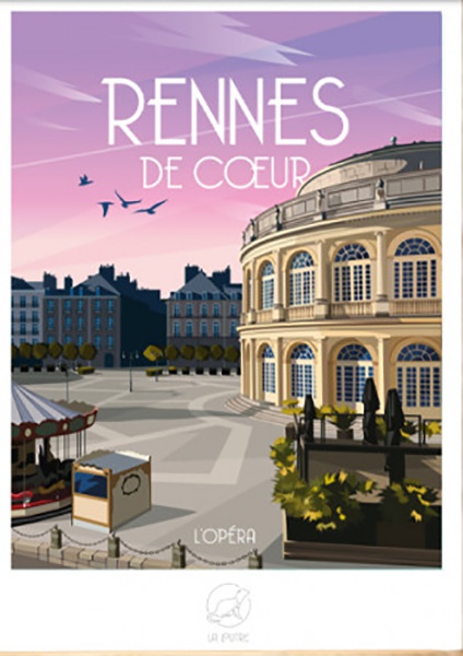 Affiche Rennes - La Rennes Opr�ra - 59cm/42cm - La Loutre
