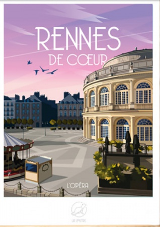 Affiche Rennes - La Rennes Opréra - 59cm/42cm - La Loutre