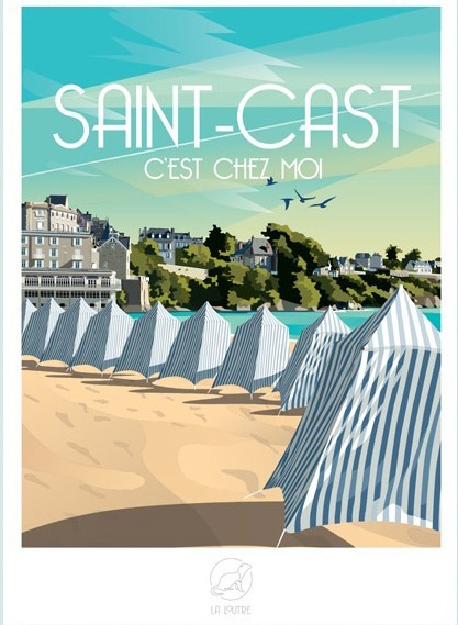 Affiche Saint-Cast - 59cm/42cm - La loutre