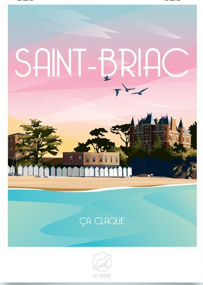 Affiche St Briac - 59cm/42cm - La Loutre