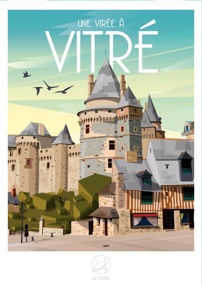 Affiche Vitr� - 59cm/42cm - La loutre
