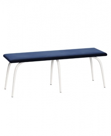 Banc annie en velour bleu nuit