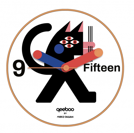Black Cat Wall Clock