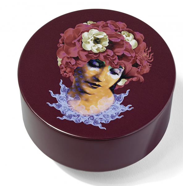 Bo�te ronde en m�tal Anemone - Gangzai