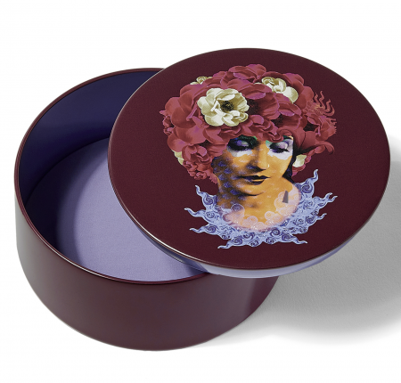 Boîte ronde en métal Anemone - Gangzai