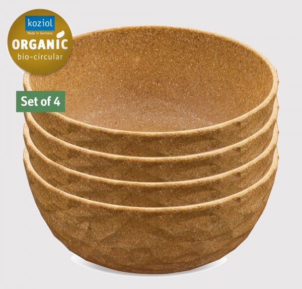 Bol Club set de 4-700ml nature wood-KOZIOL-Organic