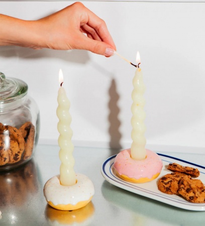 Bougeoir Donuts blanc - Doiy