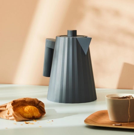 Bouilloire &eacute;l&egrave;ctrique - Pliss&eacute; Grise - 1 Litre - Alessi