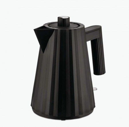Bouilloire &eacute;l&egrave;ctrique - Pliss&eacute; Noire 1 Litre - Alessi