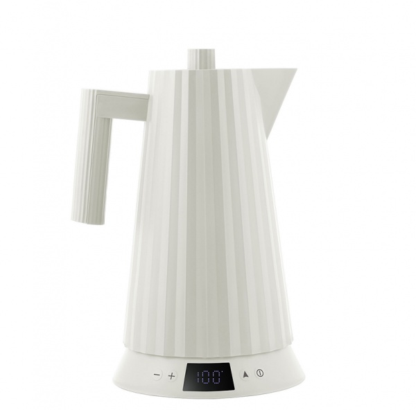 Bouilloire �lectrique contr�le de la temp�rature Pliss� Blanche - 1,7 Litre - Alessi