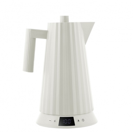 Bouilloire électrique contrôle de la température Plissé Blanche - 1,7 Litre - Alessi