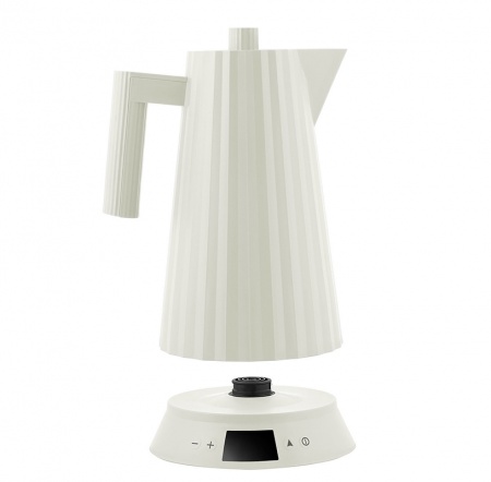 Bouilloire électrique contrôle de la température Plissé Blanche - 1,7 Litre - Alessi