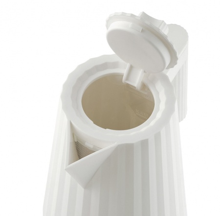 Bouilloire électrique contrôle de la température Plissé Blanche - 1,7 Litre - Alessi