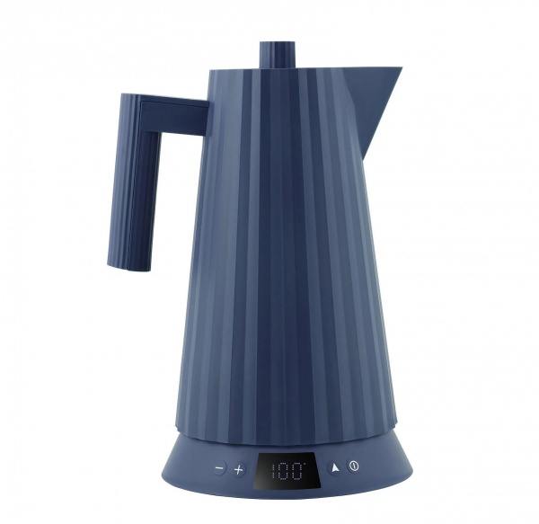 Bouilloire �lectrique contr�le de la temp�rature Pliss� Bleu - 1,7 Litre - Alessi