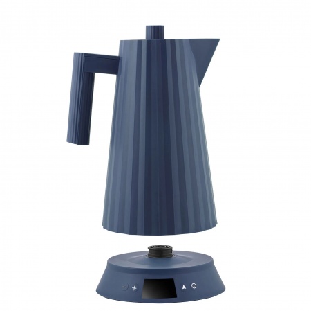Bouilloire &eacute;lectrique contr&ocirc;le de la temp&eacute;rature Pliss&eacute; Bleu - 1,7 Litre - Alessi