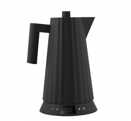 Bouilloire �lectrique contr�le de la temp�rature Pliss� Noire - 1,7 Litre - Alessi