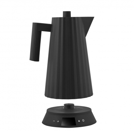 Bouilloire &eacute;lectrique contr&ocirc;le de la temp&eacute;rature Pliss&eacute; Noire - 1,7 Litre - Alessi
