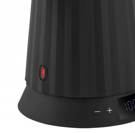 Bouilloire &eacute;lectrique contr&ocirc;le de la temp&eacute;rature Pliss&eacute; Noire - 1,7 Litre - Alessi