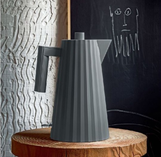 Boulloire �l�ctrique Pliss�e Grise - 1,7 Litre - Alessi
