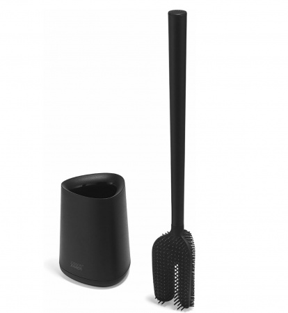 Brosse de Toilette Compacte en Silicone Noire Joseph JosephMat Flex 360 Lite Joseph Joseph