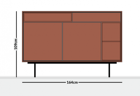 Buffet Aura brique H.109 cm