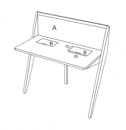 Bureau Compas chêne massif - Drugeot