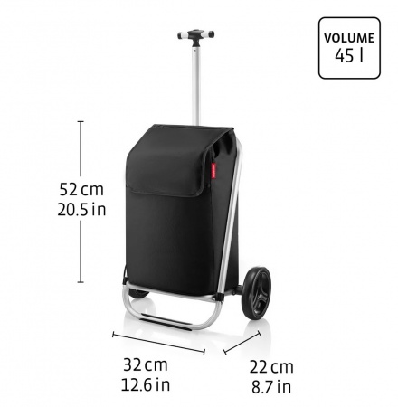 Caddie - chariot de course Shopping Trolley- noir- Reisenthel