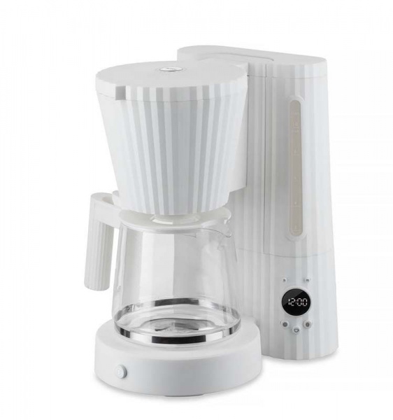 Cafeti�re �lectrique - Pliss� blanche - Alessi