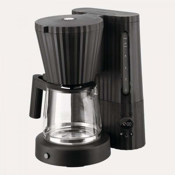 Cafeti�re �lectrique - Pliss� noir - Alessi