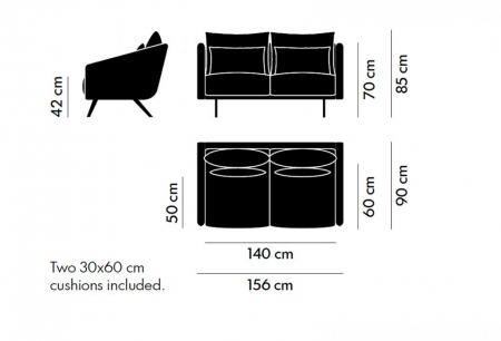 Canapé Costura L156cm - STUA