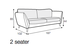 Canapé sits Stella 2 places  
