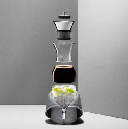 Carafe à eau stop goutte avec fourreauNoire  1litre - Eva Solo