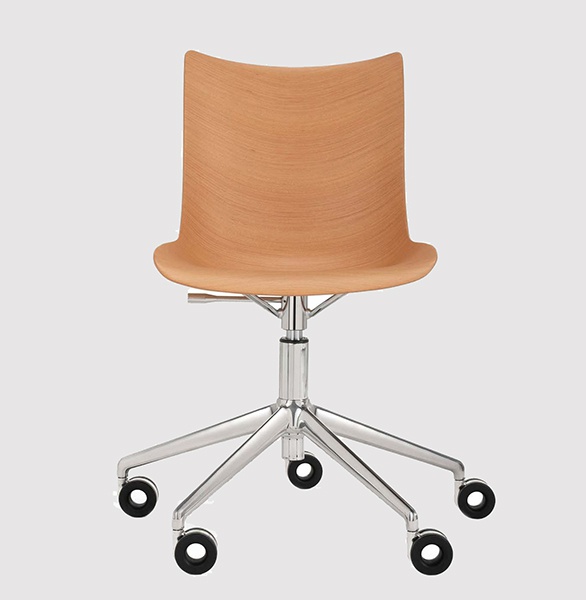 Chaise de bureau P/wood bois clair - hauteur r�glable - Kartell