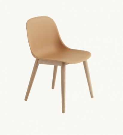 Chaise Fiber side chair pied bois - Muuto