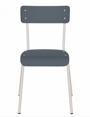 Chaise Suzie Stratifi� & Pieds blanc - Les Gambettes