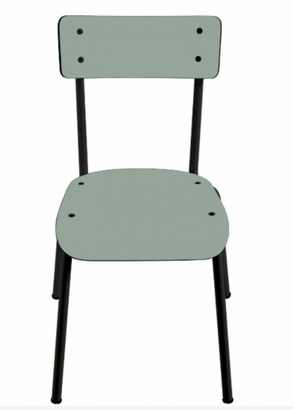 Chaise Suzie Stratifi� & Pieds noirs - Les Gambettes