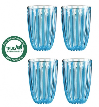 Coffret de 4 verres - Dolcevita -Turquoise Guzzini