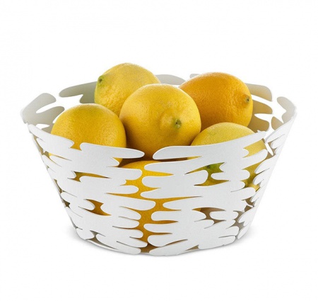 Corbeille Barket blanche Diam.: 21cm - Alessi