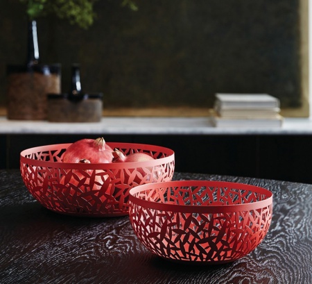 Corbeille CACTUS  rouge - ALESSI