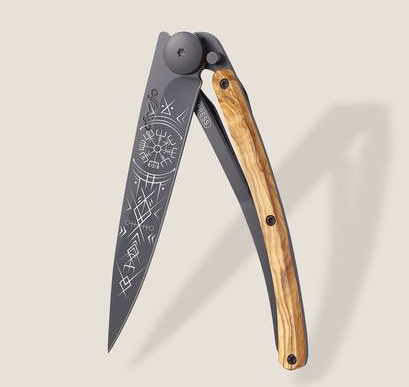 Couteau 37G Manche bois Olivier - Viking - Deejo