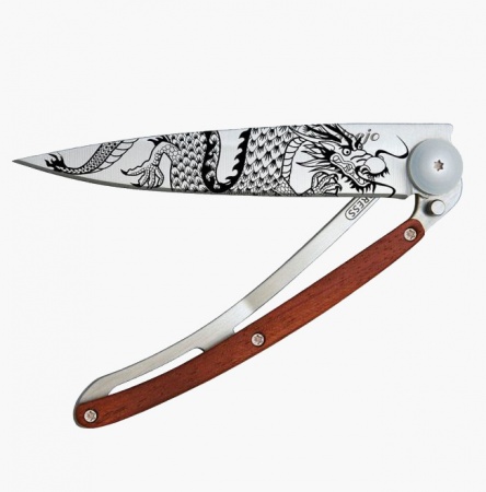 Couteau Manche bois corail - Dragon - Deejo