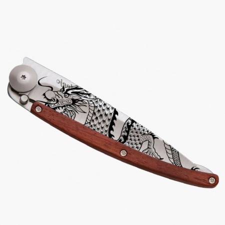 Couteau Manche bois corail - Dragon - Deejo